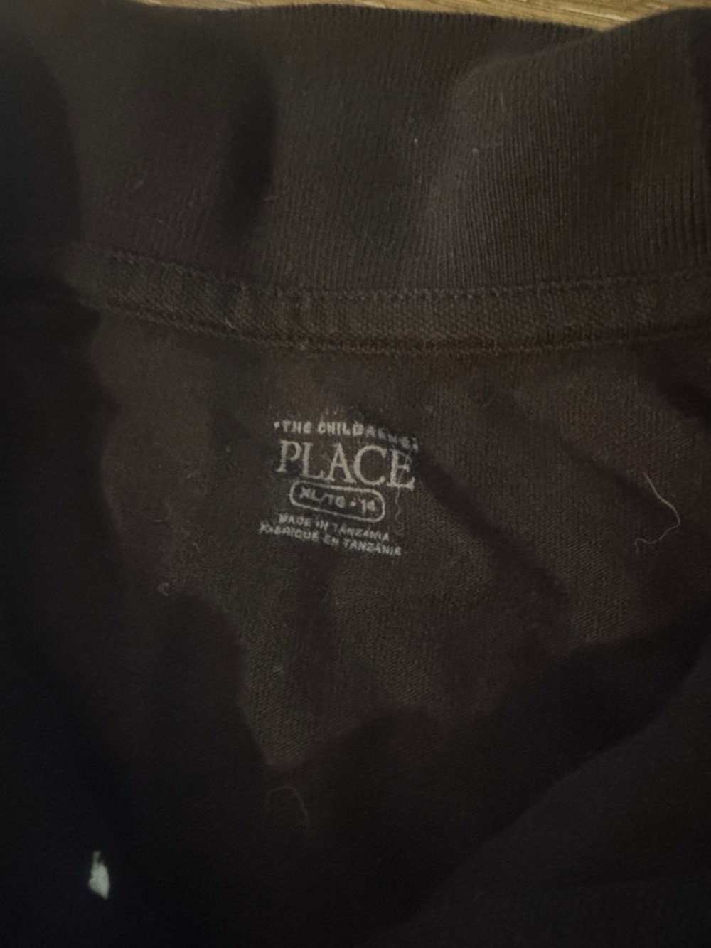The Children's Place Black Polo Shirt with Two-Button Placket - Picture 2 of 3